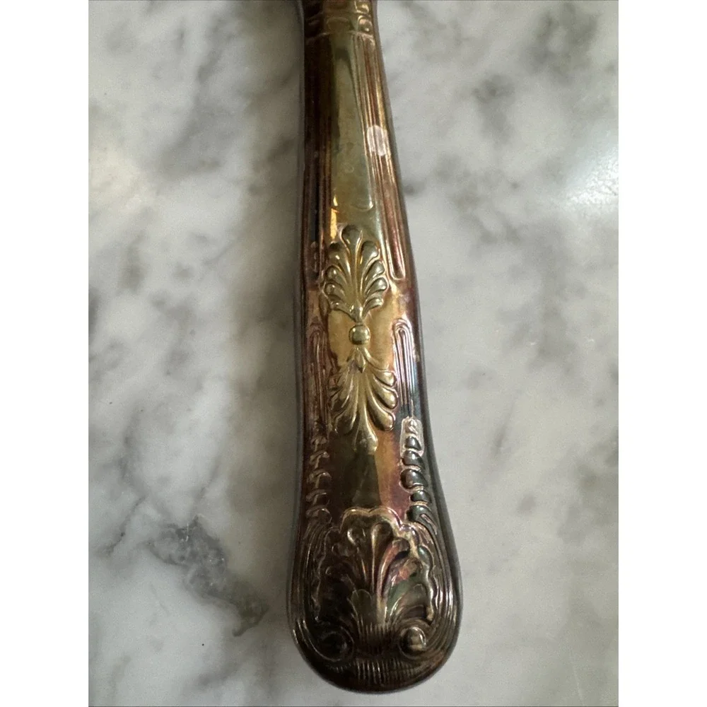 Rogers Bros Stainless KINGS STYLE Shell Motif 2 pc Serving Set 1847 E.P. Korea